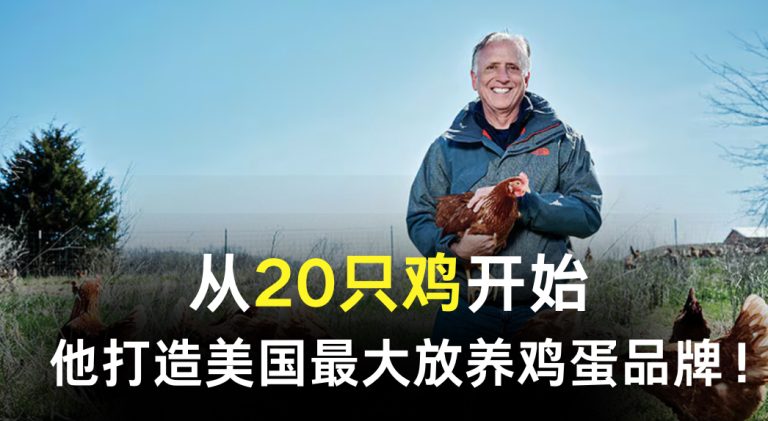 从20只鸡开始，他打造美国最大放养鸡蛋品牌！